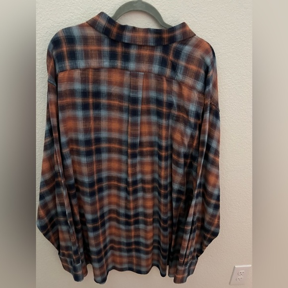 ROWM Men’s 4XB Plaid Button-Up Shirt NWT | 100% Cotton Long Sleeve Flannel - Picture 8 of 8